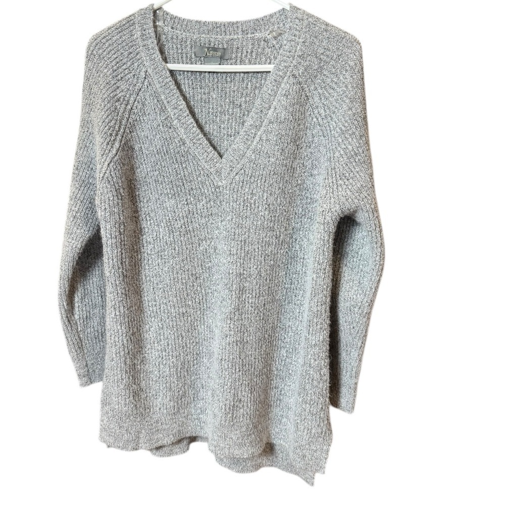 Natural Reflections Gray Rib Sweater – Size L